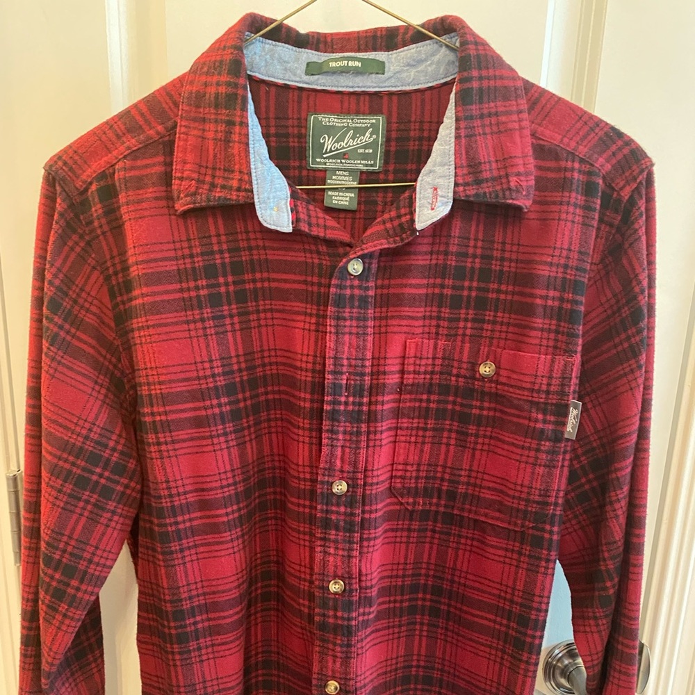 Casual black and red Plaid button down